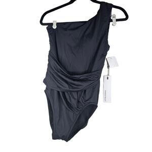 NEW Magicsuit 8 Black One Shoulder One Piece Slimming Swimsuit Classic Beach